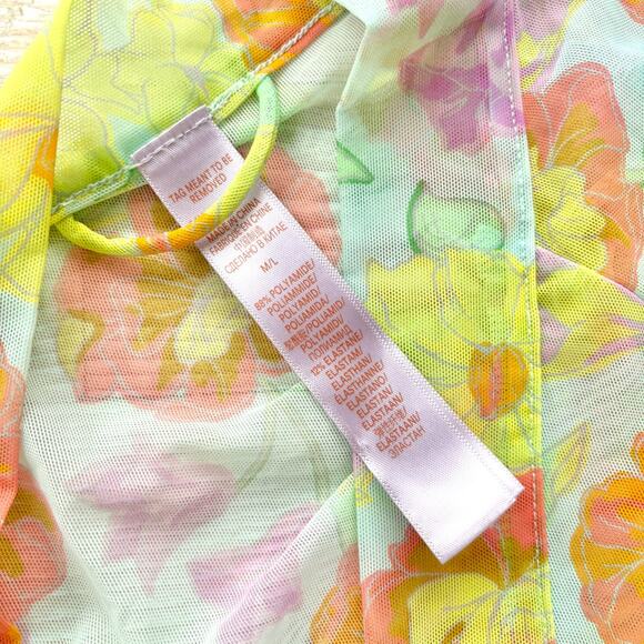 Savage x Fenty Free Spirit Floral Full Length Mesh Robe | Size M/L - Picture 4 of 5